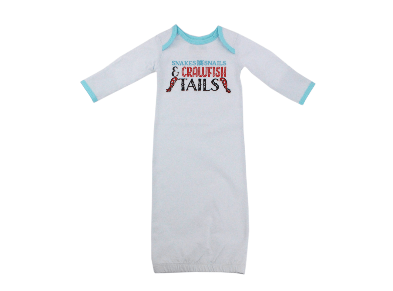 Crawfish Tails Baby Gown 0-3 M