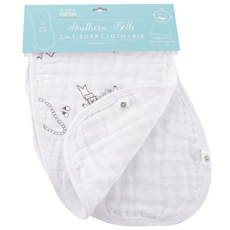 Southern Belle Burp/Bib Combo