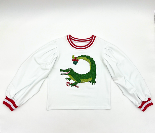 Holly Gator Puff Sleeve Sweatshirt