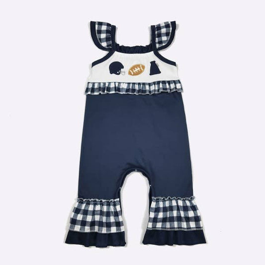 Team Spirit Baby Romper- Navy Embroidery