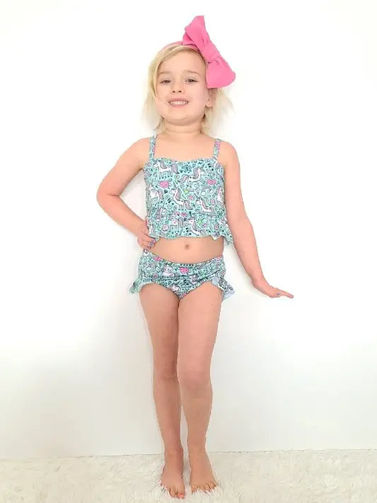 Unicorn Heart Girls Swimsuit