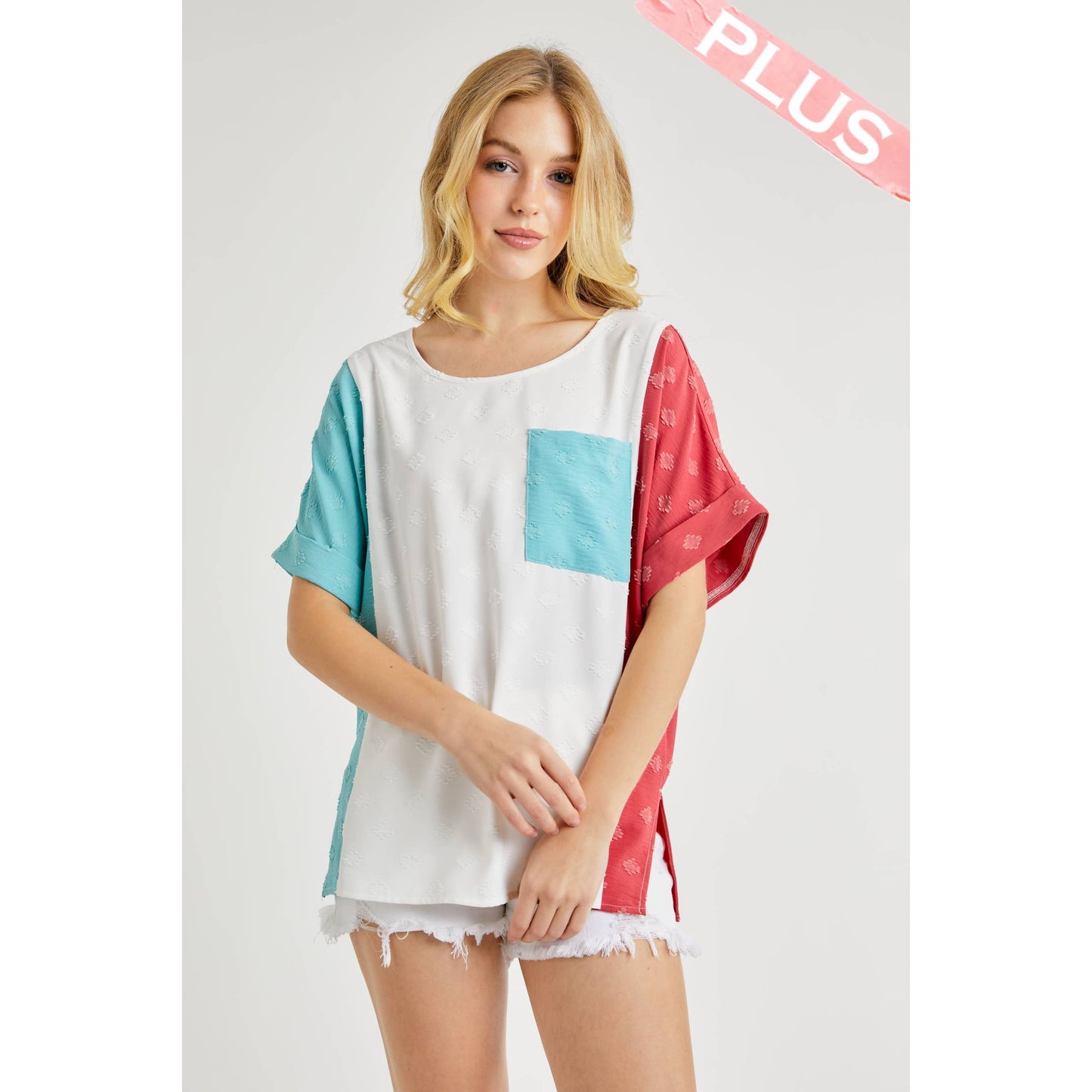 Purple Yellow Color Block Top