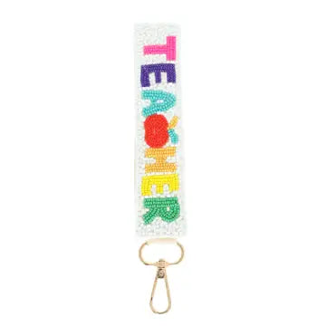 Teacher Seed Bead Keychain