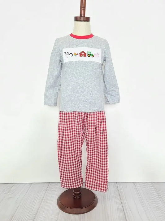 Farm Smocked Boy Set