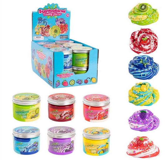 Scentsational Multicolored Fluffy Slime - Fruit Scented