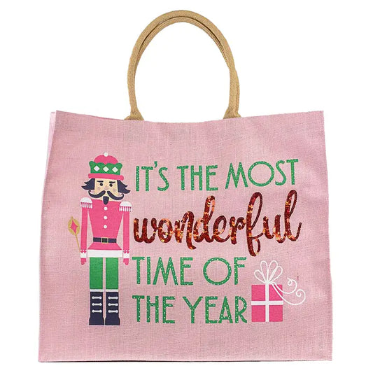 Most Wonderful Time Carryall Tote Light Pink/Multi 22x19x8