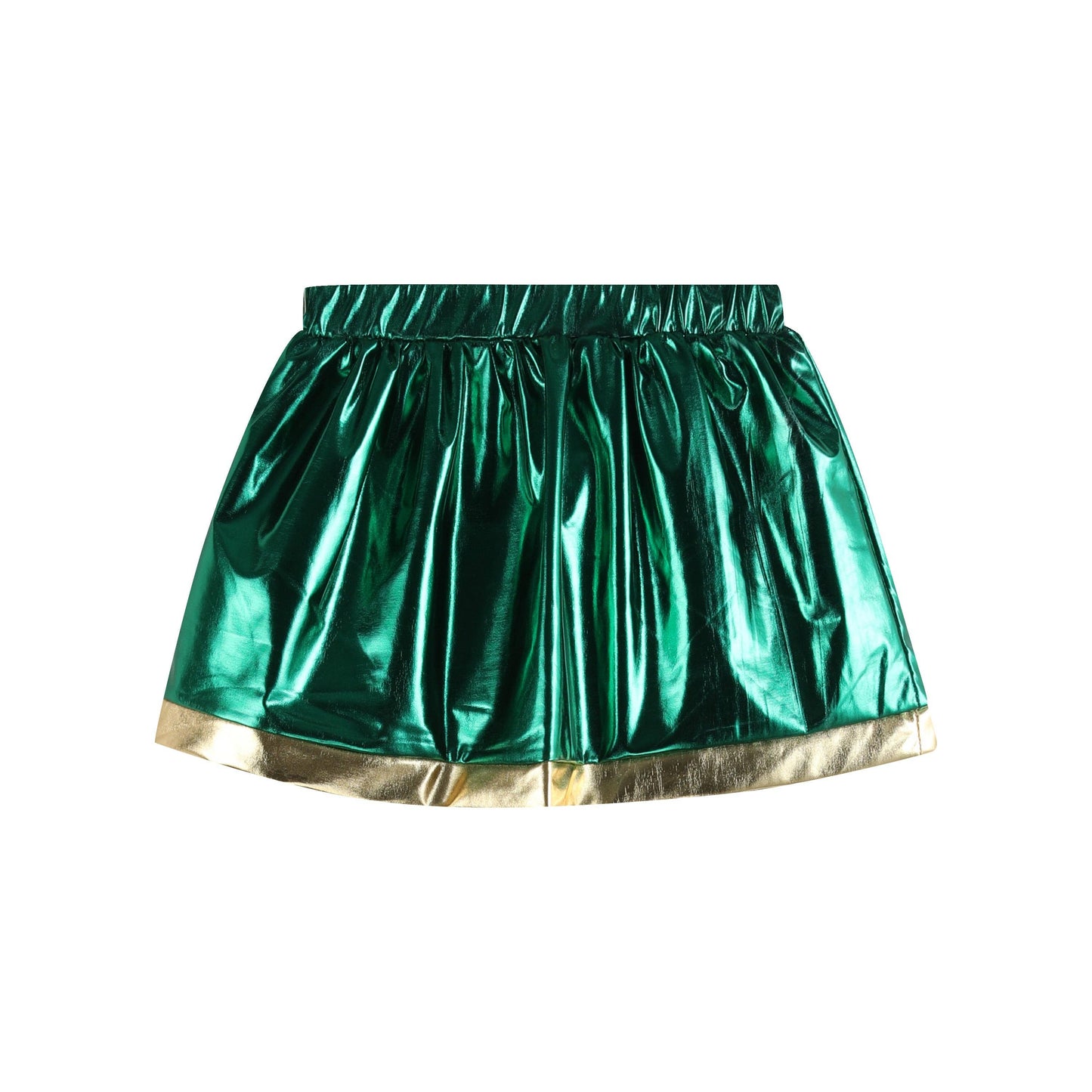 Metallic Green and Gold Skort