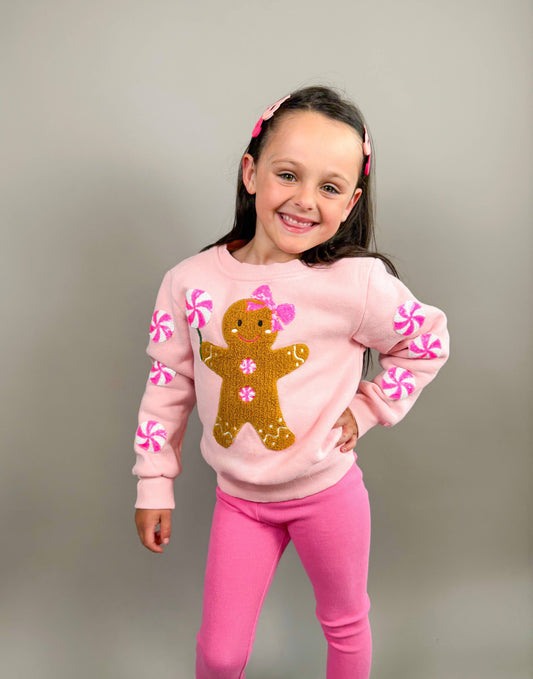 Gingerbread Patched Crewneck