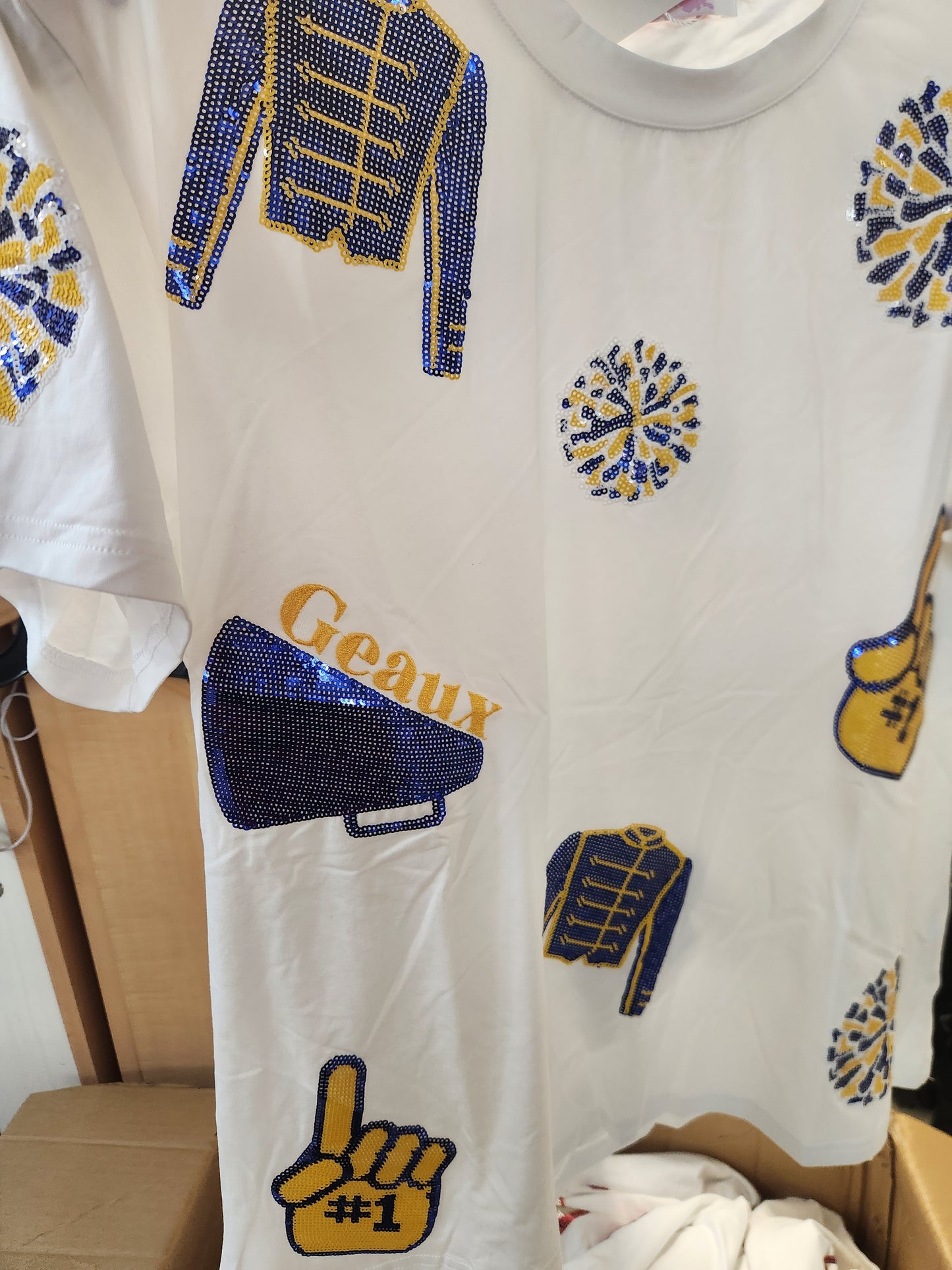 Gameday Tee- Blue/ Yellow