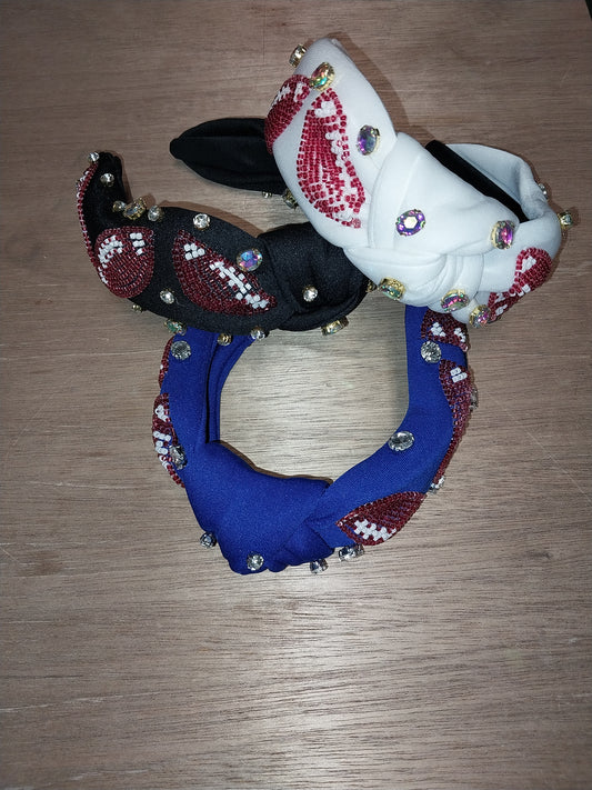 Game Day Football  Beaded & Jeweled Headband
