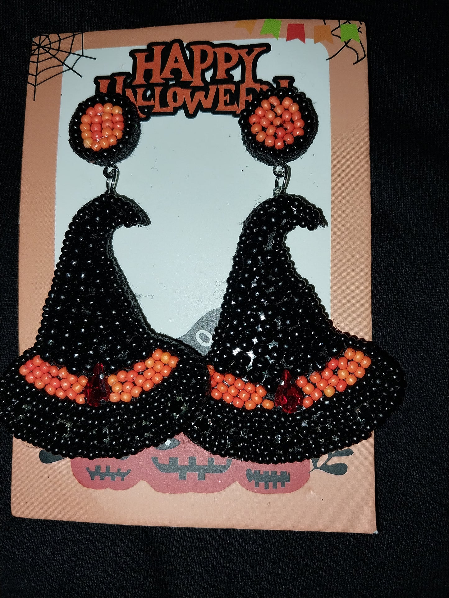 Halloween Seed Bead Earrings