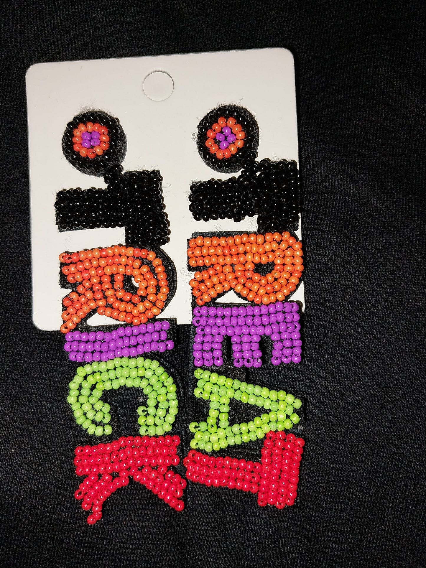 Halloween Seed Bead Earrings
