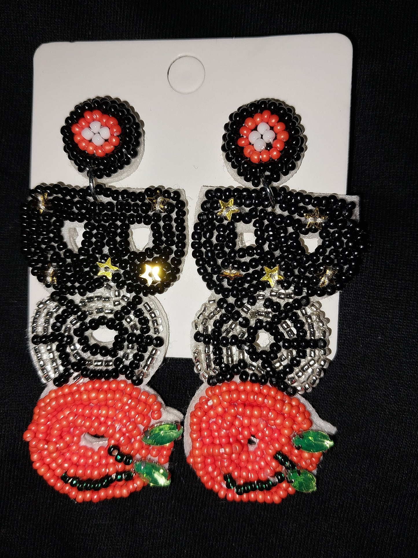 Halloween Seed Bead Earrings