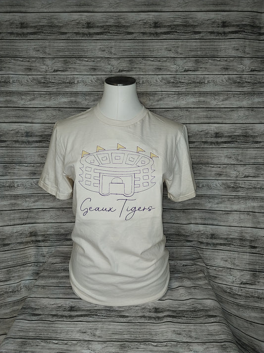 LSU  Stadium Embroidered T-Shirt