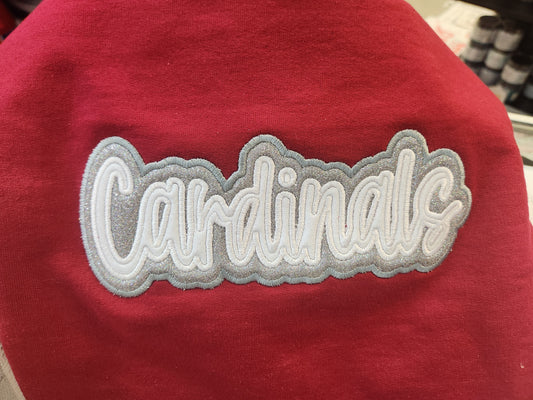 Cardinals Double Layered  Embroidered Sweatshirt