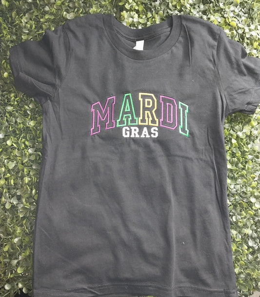 MARDI GRAS Embroidered Tee shirt