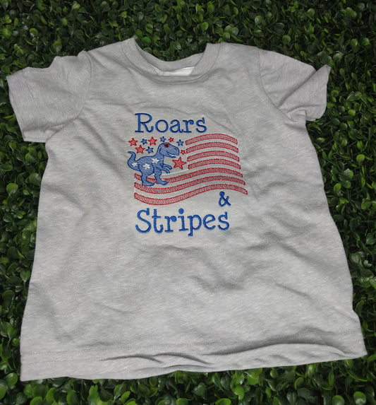 Roars & Stripes Embroidered -Rabbit Skins