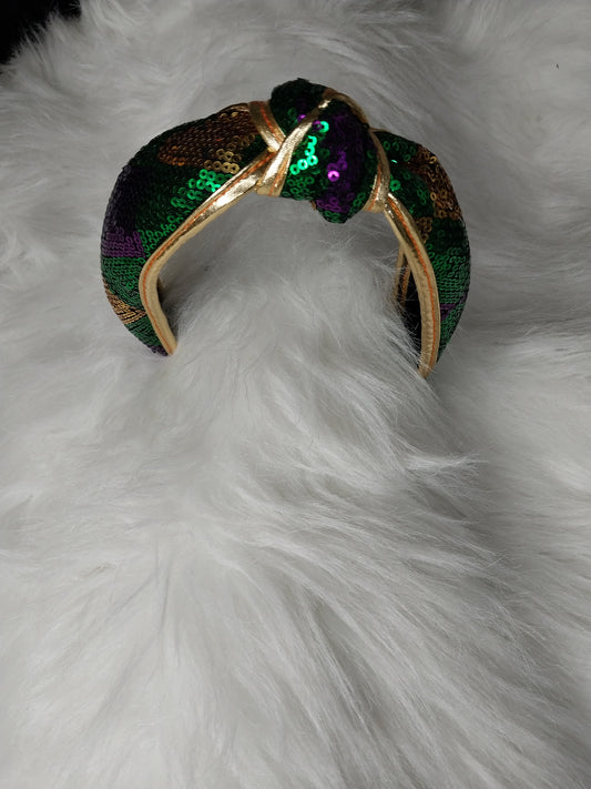 Mardi Gras Diamond Sequin  Headband