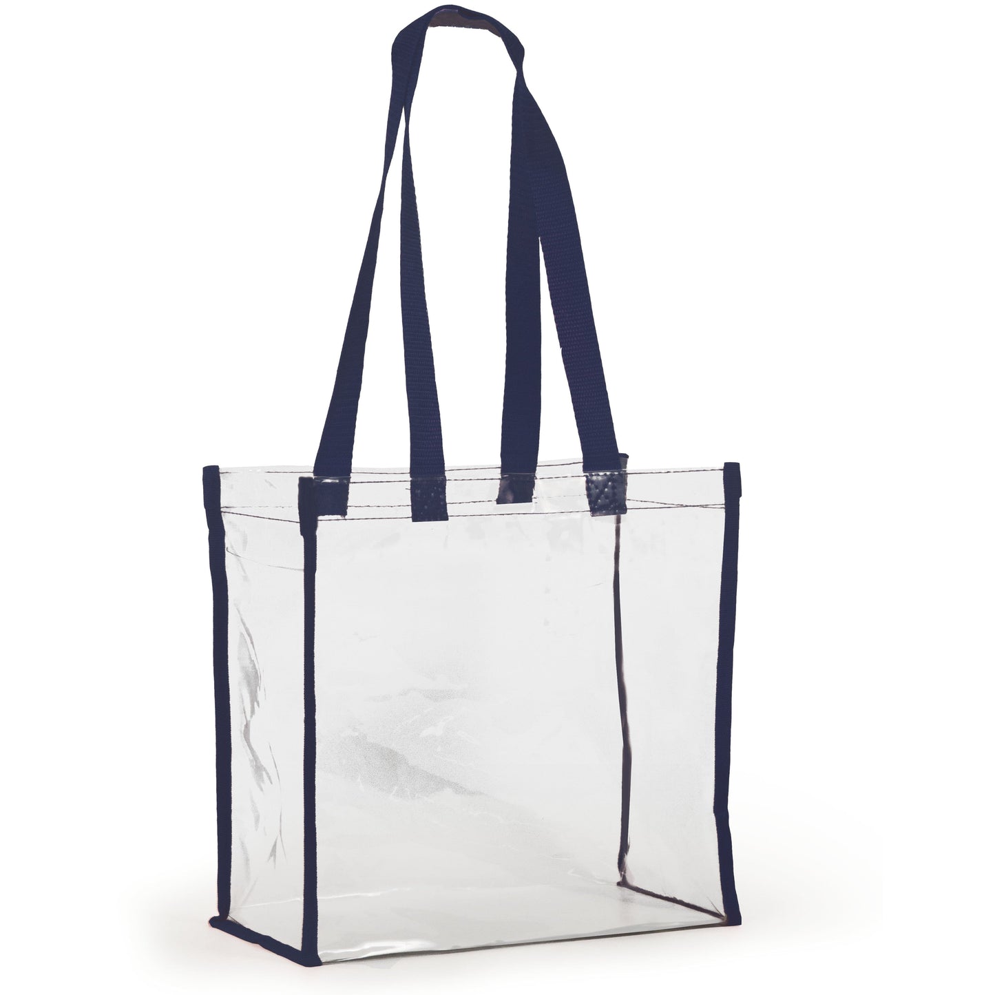 Clear Stadium Tote - Navy