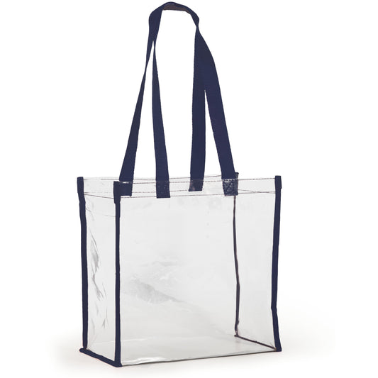 Clear Stadium Tote - Navy