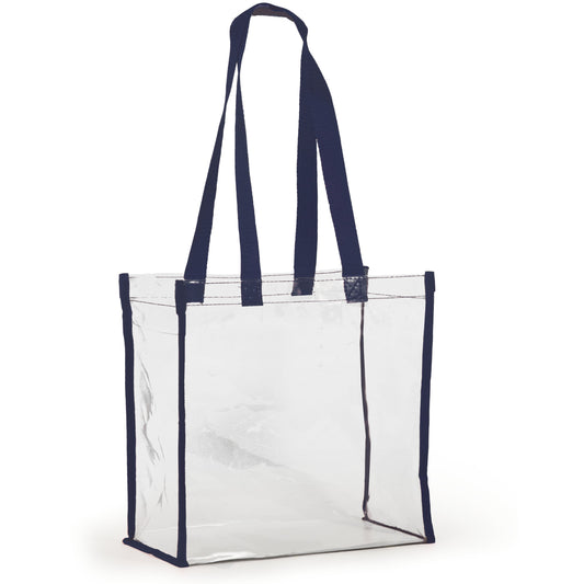Clear Stadium Tote - Navy