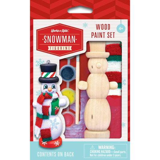 Snowman Ornament Wood Paint Kit