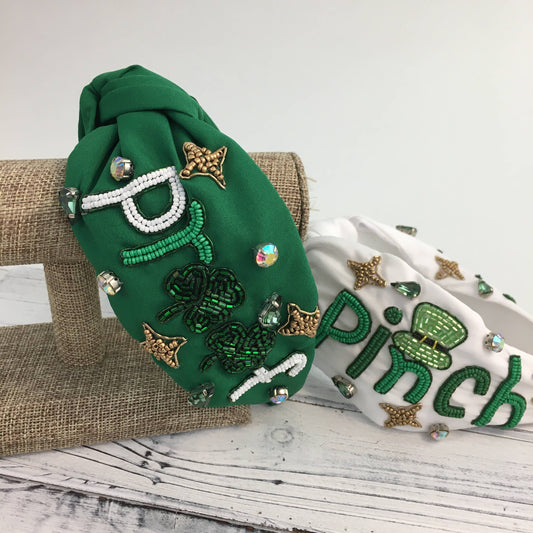 Pinch Proof St. Patrick's Day Headbands- White