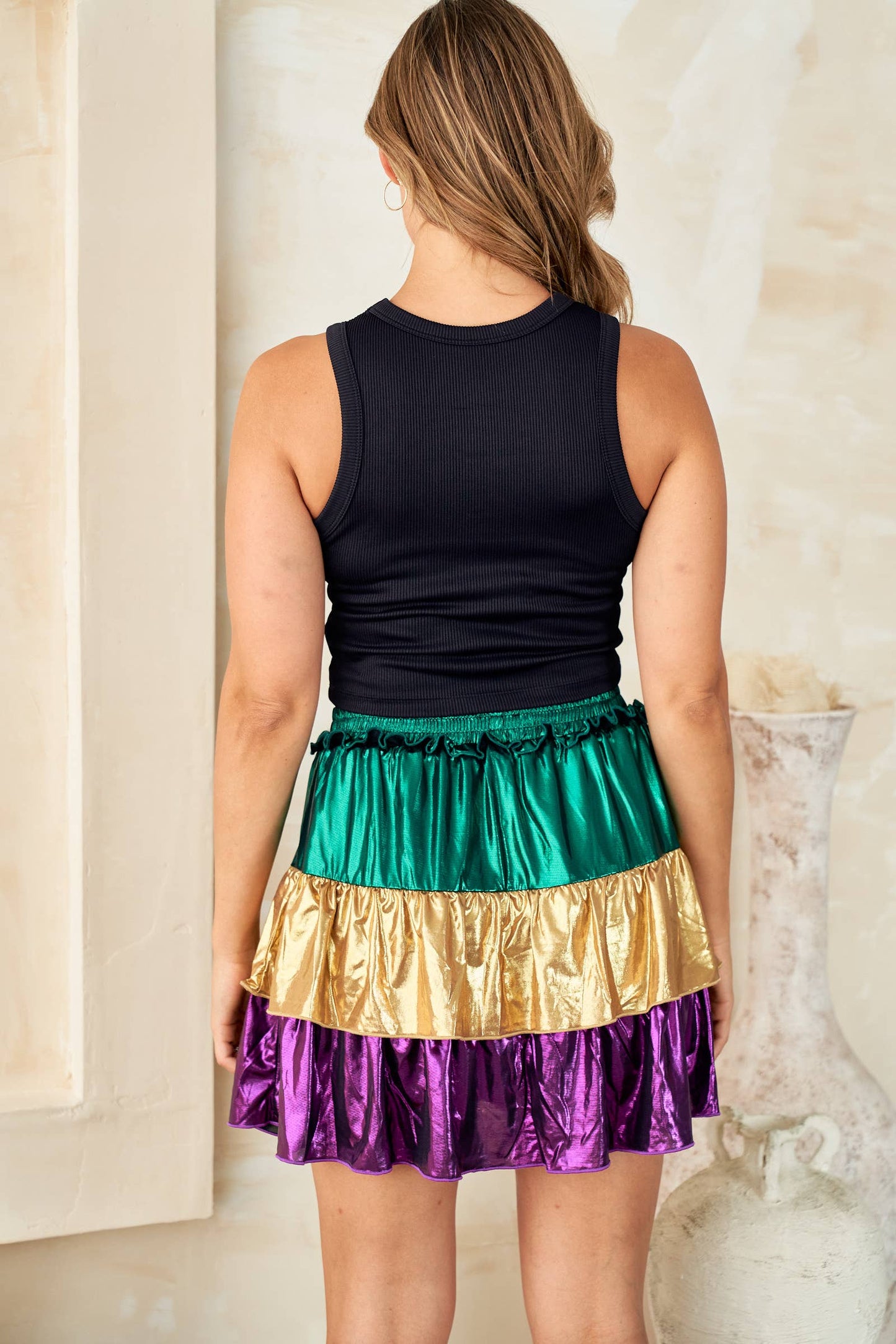 Mardi Gras 3 Tiered Skirt- Green