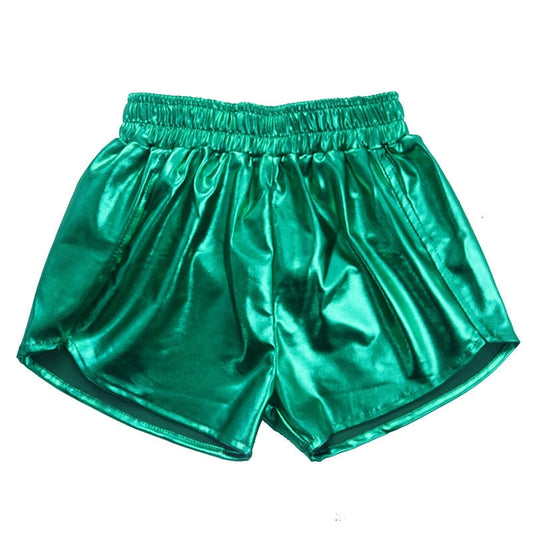 Metallic Shorts- Green