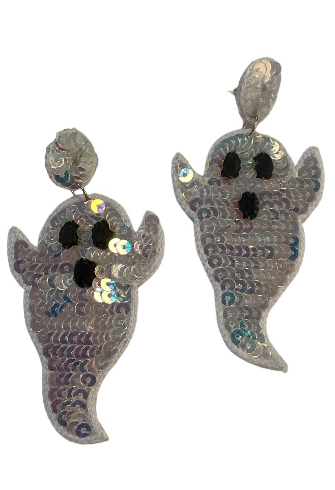 Halloween Sequin Ghost  - White