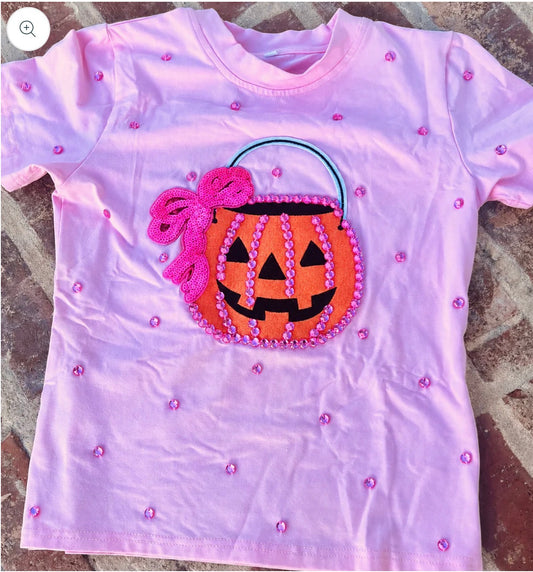 Jack O Lantern Rhinestone Tee