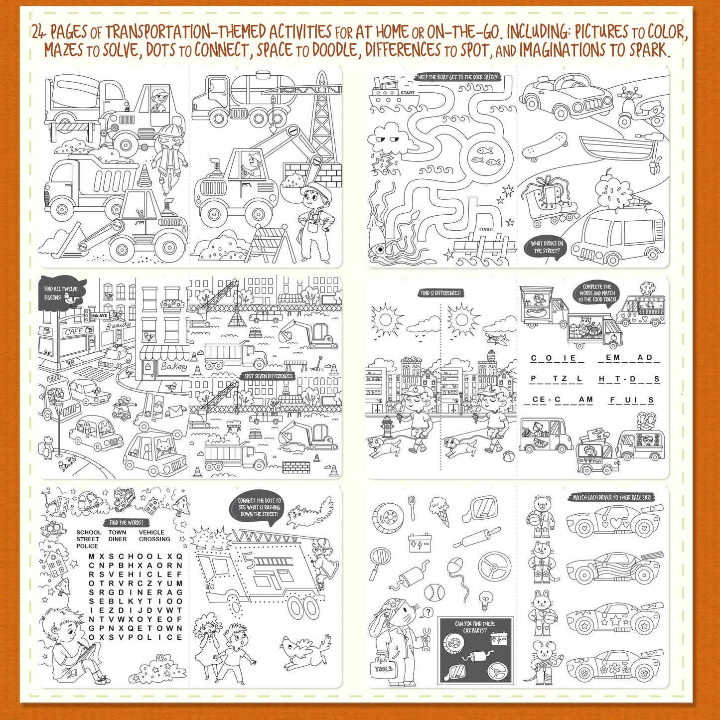Crazy Car Town Stocking Stuffer Activity Gift Pack