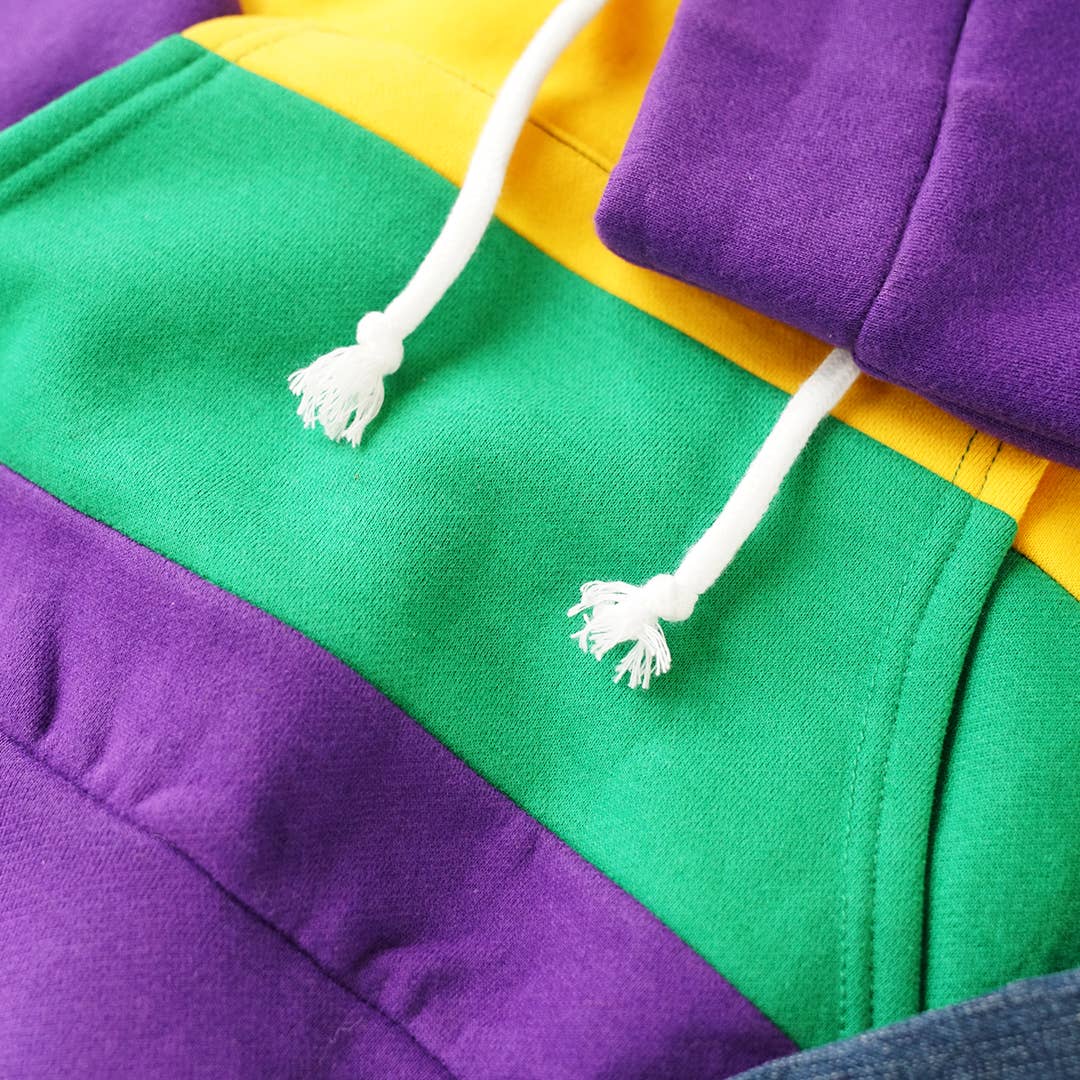 Mardi Gras Striped Sweatshirt Unisex