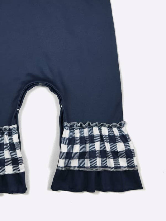 Team Spirit Baby Romper- Navy Embroidery