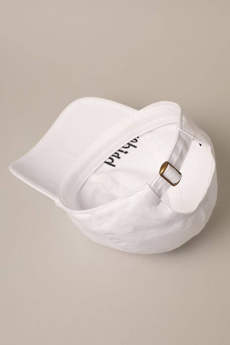 Bride Embroidery Baseball Cap- White