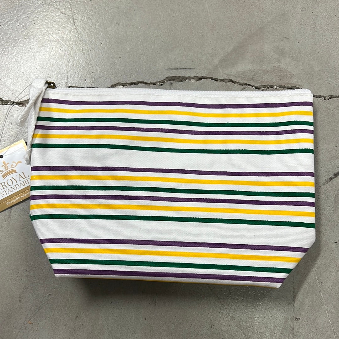 Mardi Gras Stripe Shore Cosmetic Bag