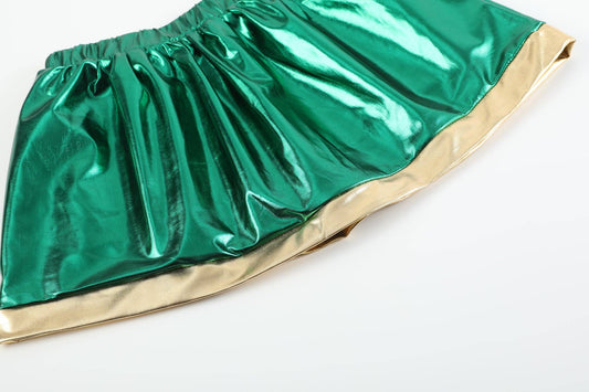 Metallic Green and Gold Skort
