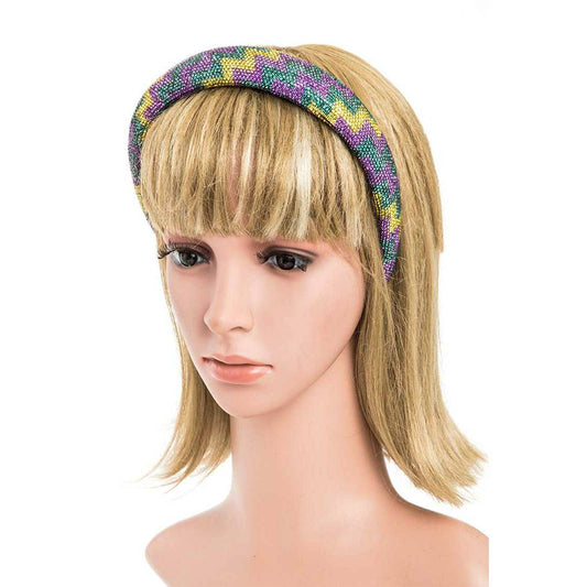 Mardi Gras Crystal Full Stone Headband