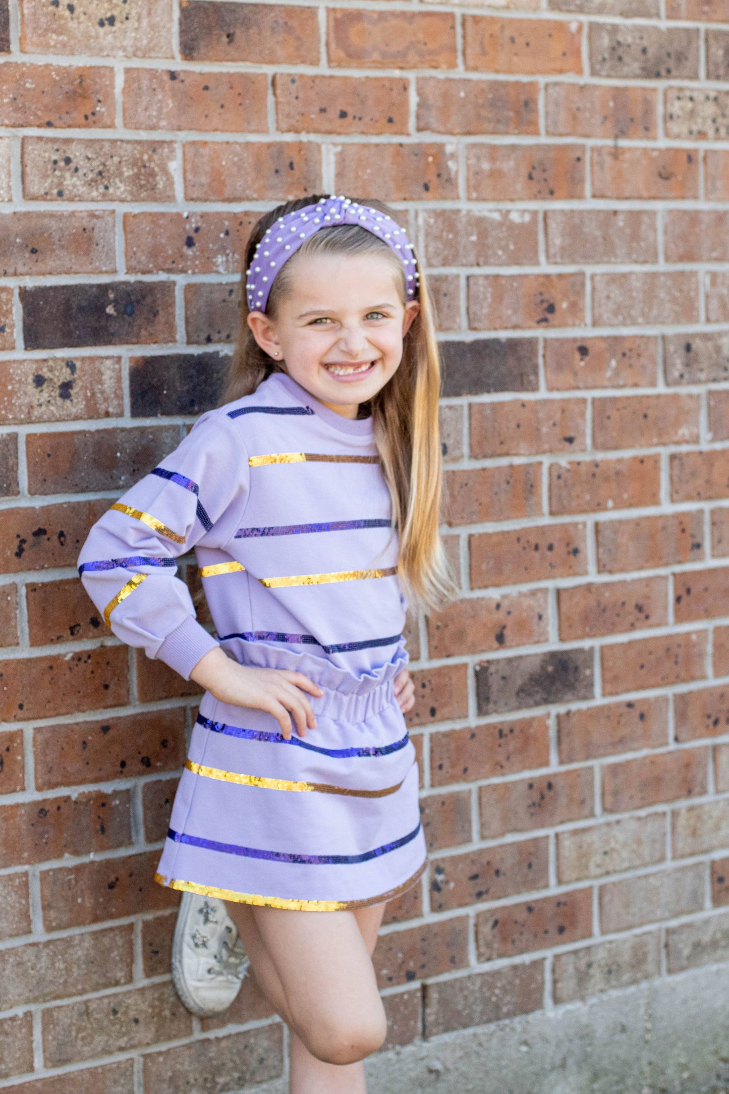 Game Day Purple & Gold Sweatshirt Set