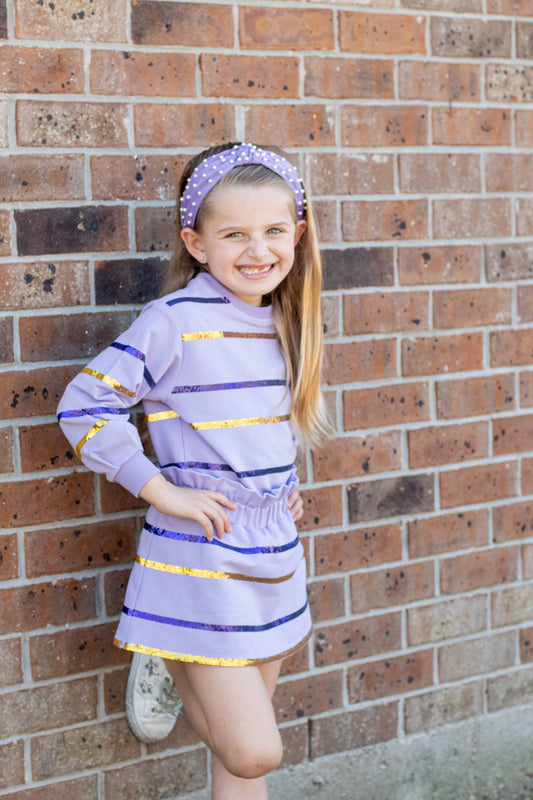 Game Day Purple & Gold Sweatshirt Set
