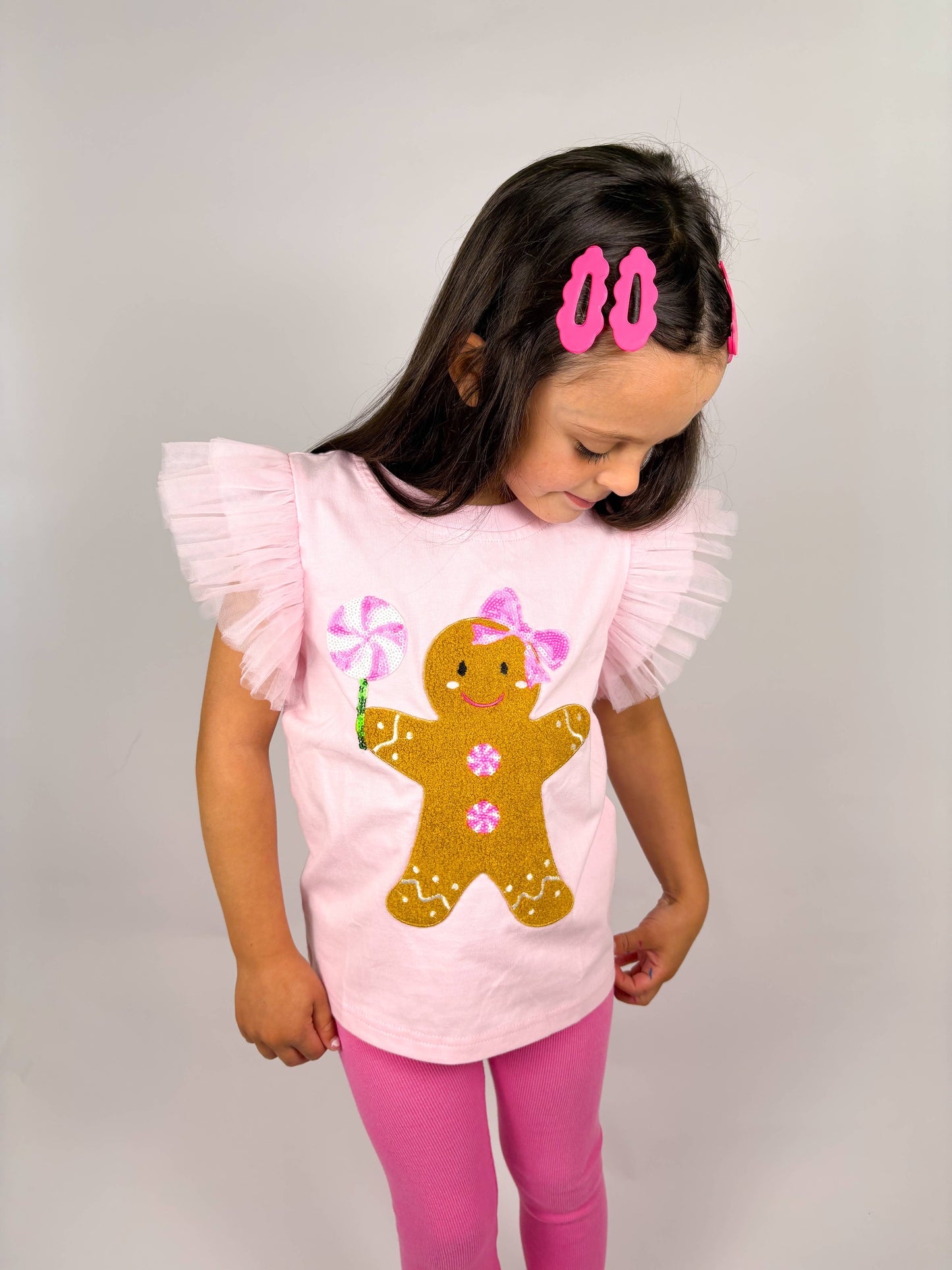Gingerbread Top with Flutter Sleeves