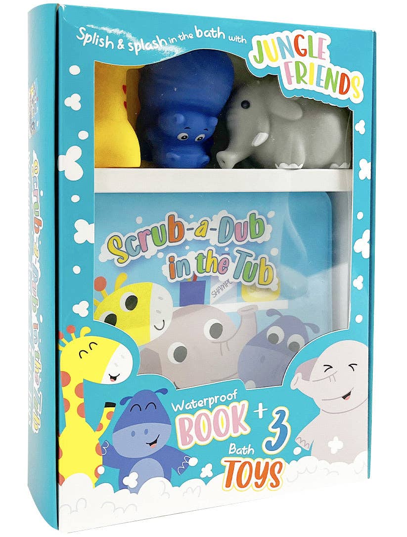 Scrub-A-Dub in the Tub - Children's Waterproof Bath Book and Toy Set