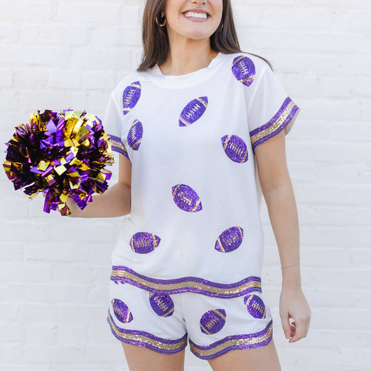 Purple & Gold Ginny Football Set