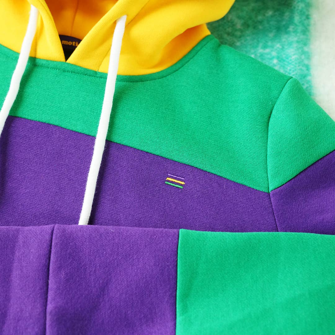 Mardi Gras Striped Sweatshirt Unisex