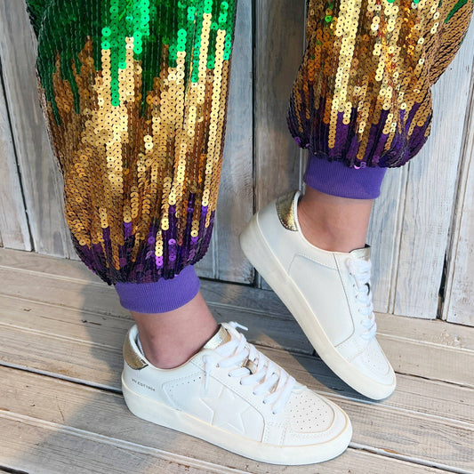Mardi Gras Ombre Sequin Jogger