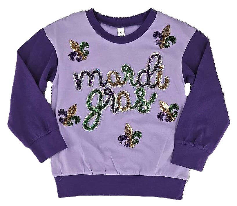 Mardi Gras Sequin Sweatshirt Toddler & Youth