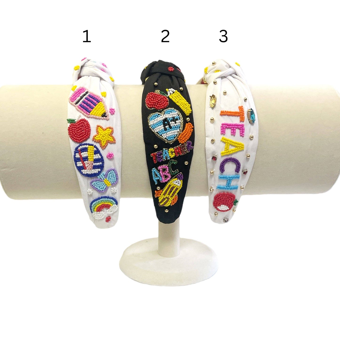 Teacher Black with Red/ Pink Apples Headband
