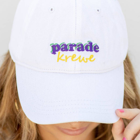 Parade Krewe Baseball Hat   White/Multi   One Size