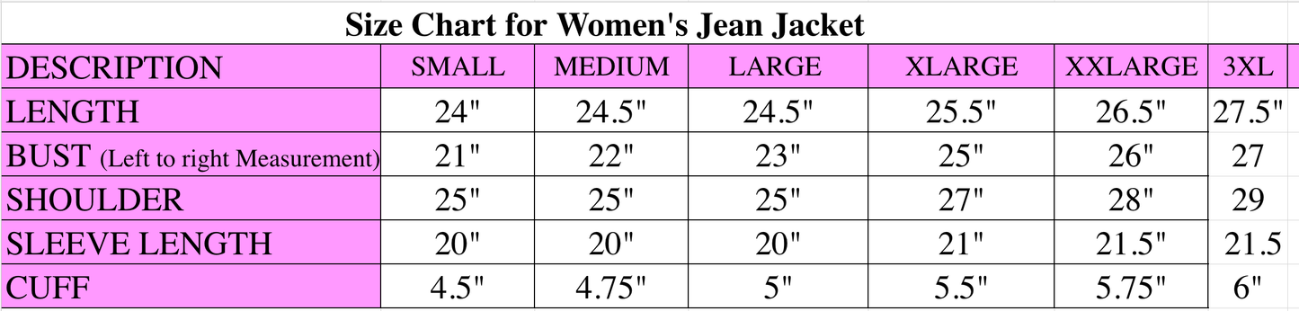 Women's Sequin Embroidery Tiger Denim Jacket
