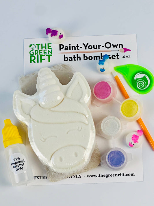 Unicorn Bath Bomb Paint-Your-Own Set
